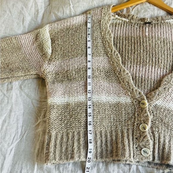 Free People Fine Time Cardigan in Neutral - Picture 4 of 8